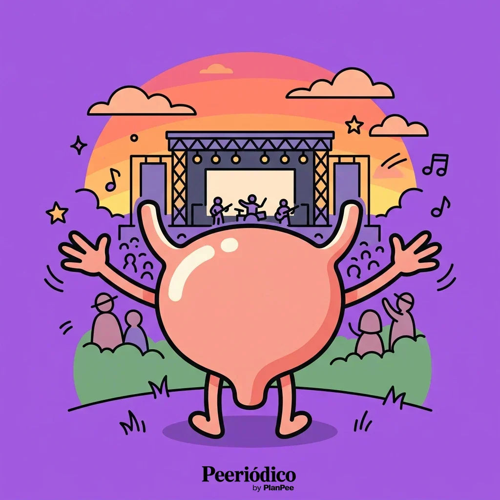 persona ir a un festival solo disfrutando del concierto al atardecer