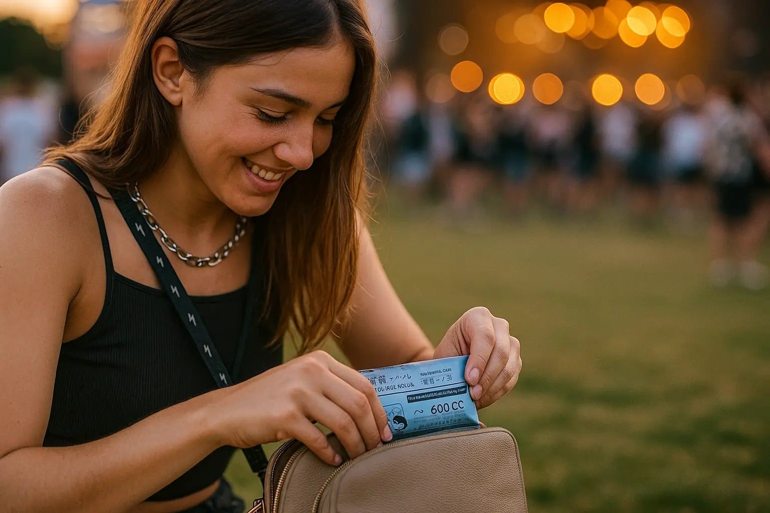 Bolsa urinaria para festival y conciertos, solución para hacer pipís mujeres y hombres. Bolsa de 600 cc