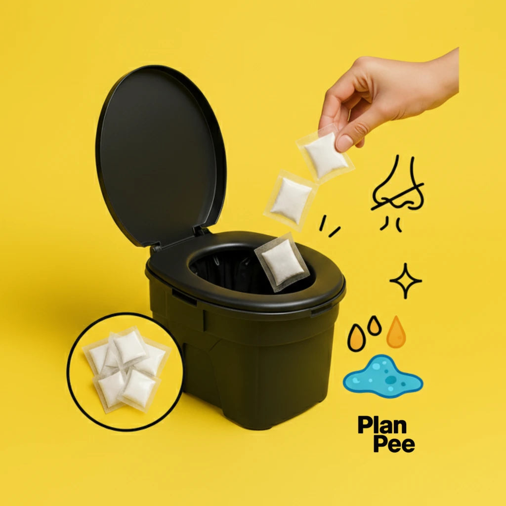 SolidPee Absorbentes para baño seco - 30 bolsas