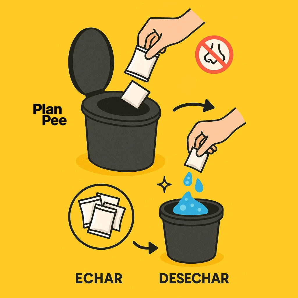 SolidPee Absorbentes para baño seco - 30 bolsas