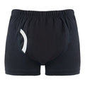 Pañal para adultos reutilizable de hombre color negro, con diseño tipo bóxer.