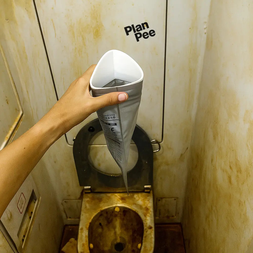 PlanPee, solución para orinar en wc públicos muy sucios sin sentarse ni coger infección de orina