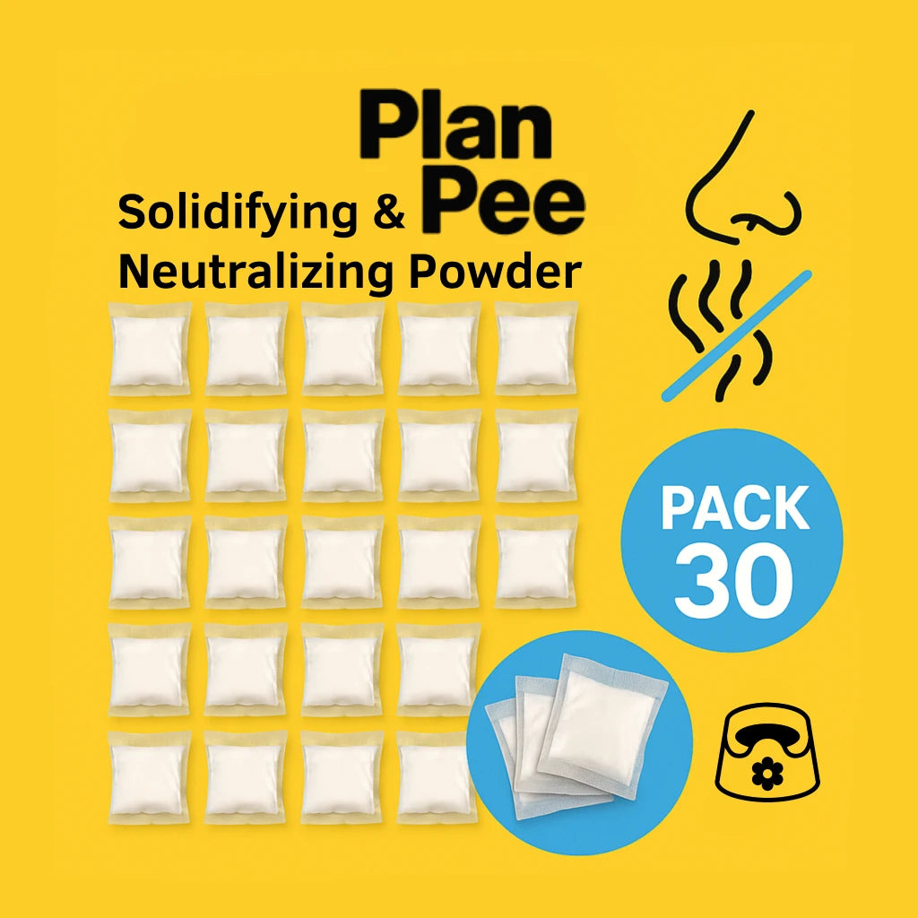 Polvo solidificante y neutralizante de olor a pipí y caca, packs de 30 bolsas SAP
