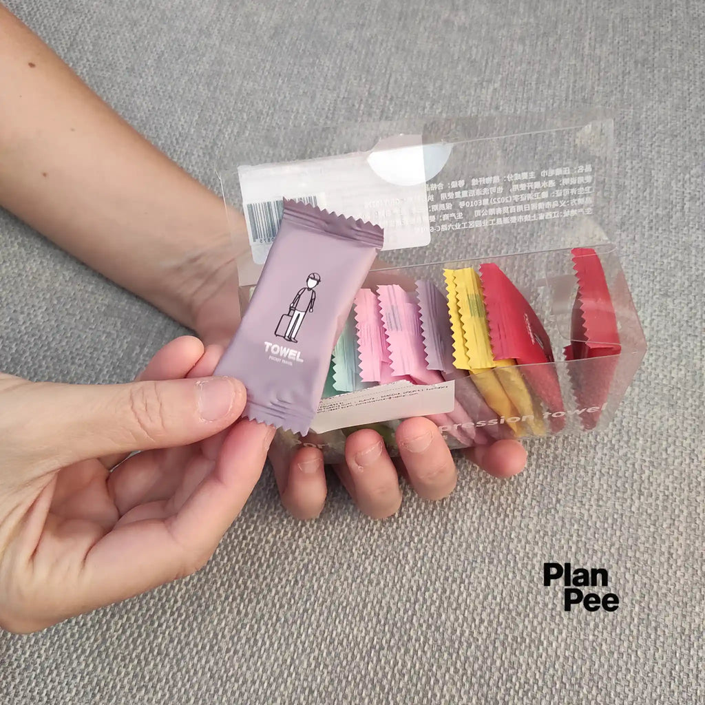 toallas compromidas en monodosis colores